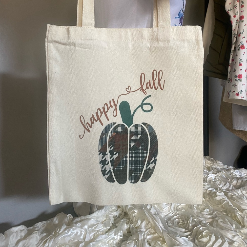 Tote Bag - Happy Fall Designer Pumpkin
